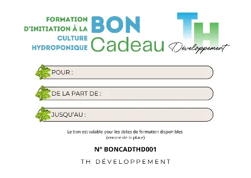 BON CADEAU - Formation d'initiation à la culture hydroponique